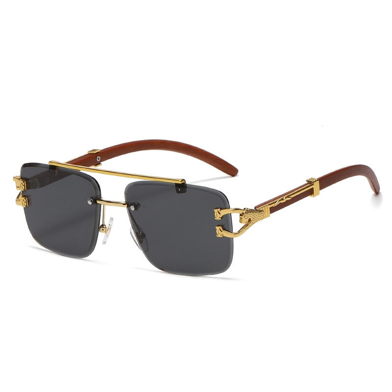 Luxury Square Lion Men's Sunglasses - UV400 Protection