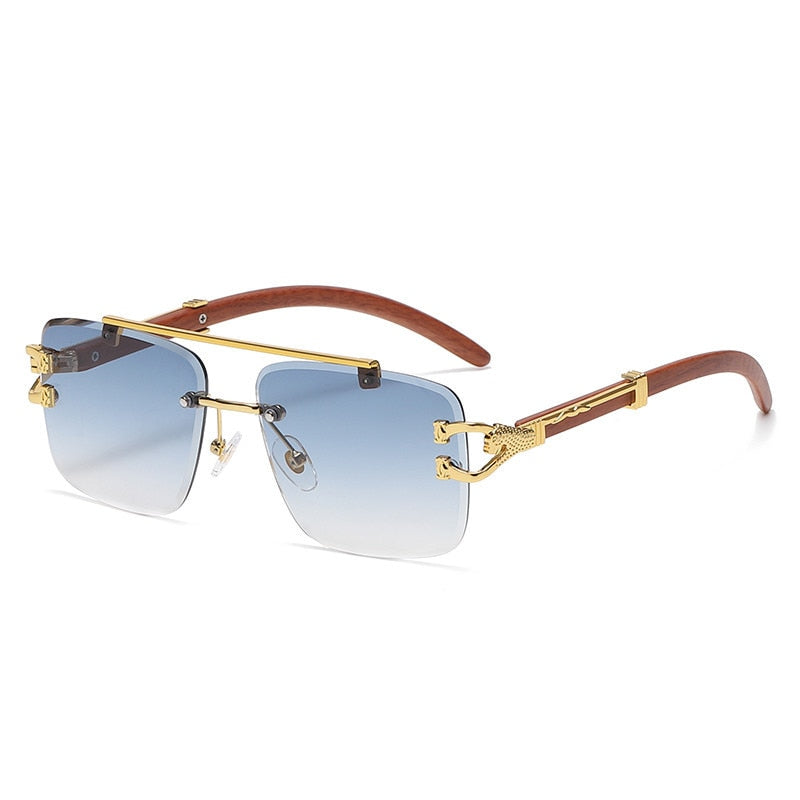 Luxury Square Lion Men's Sunglasses - UV400 Protection