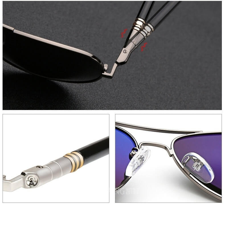 King Aviator Polarized Men's Sunglasses - UVA400 & UVB400 Protection