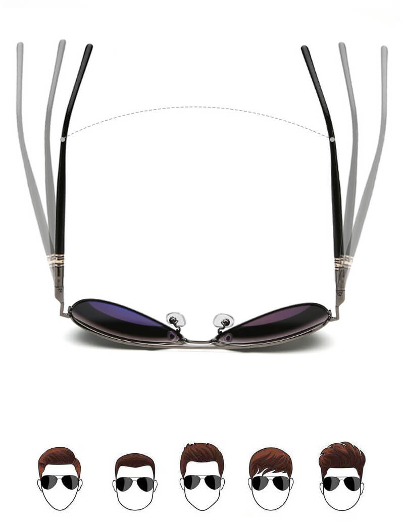 King Aviator Polarized Men's Sunglasses - UVA400 & UVB400 Protection