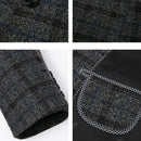 Blazer Masculino Plus Size Xadrez Grife