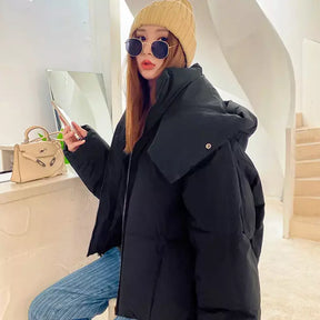 Women's Black Goose Down Parka Jacket