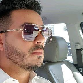 Unisex Gradient Toned Square Sunglasses - UV400 Protection