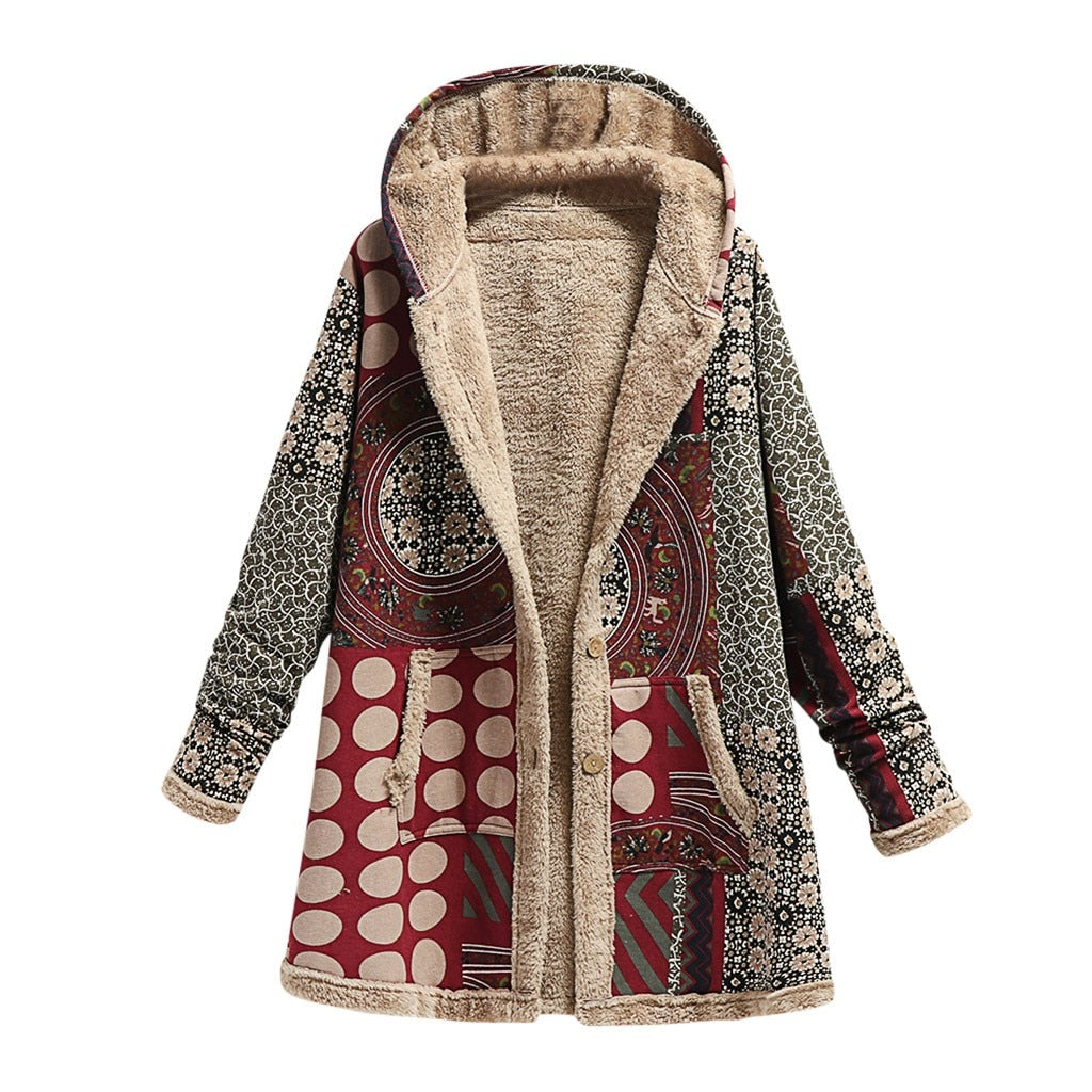 Hooded Brushed Wool Coat