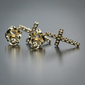 Studded Cross Earrings