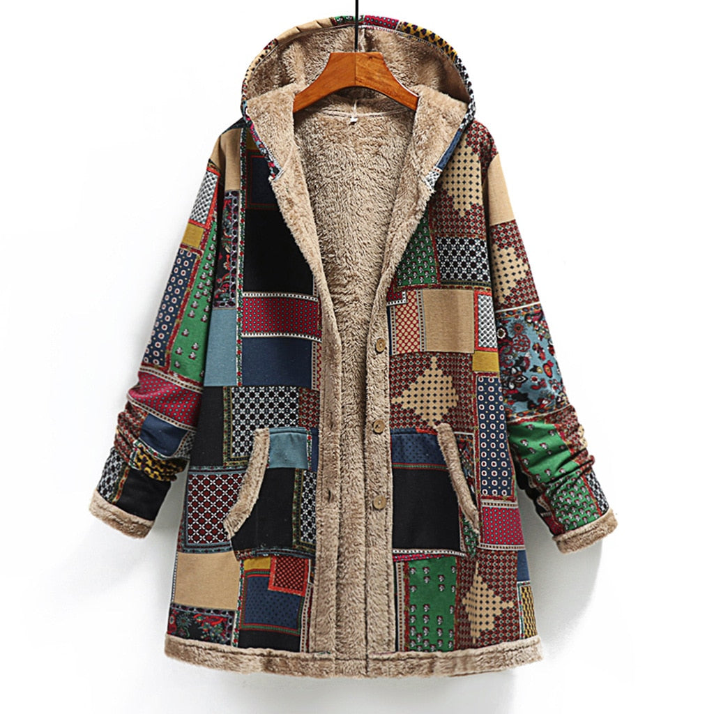 Hooded Brushed Wool Coat