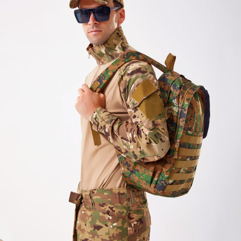 Camouflaged Military Tactical Backpack