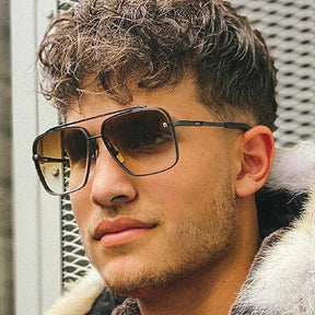 Unisex Gradient Toned Square Sunglasses - UV400 Protection