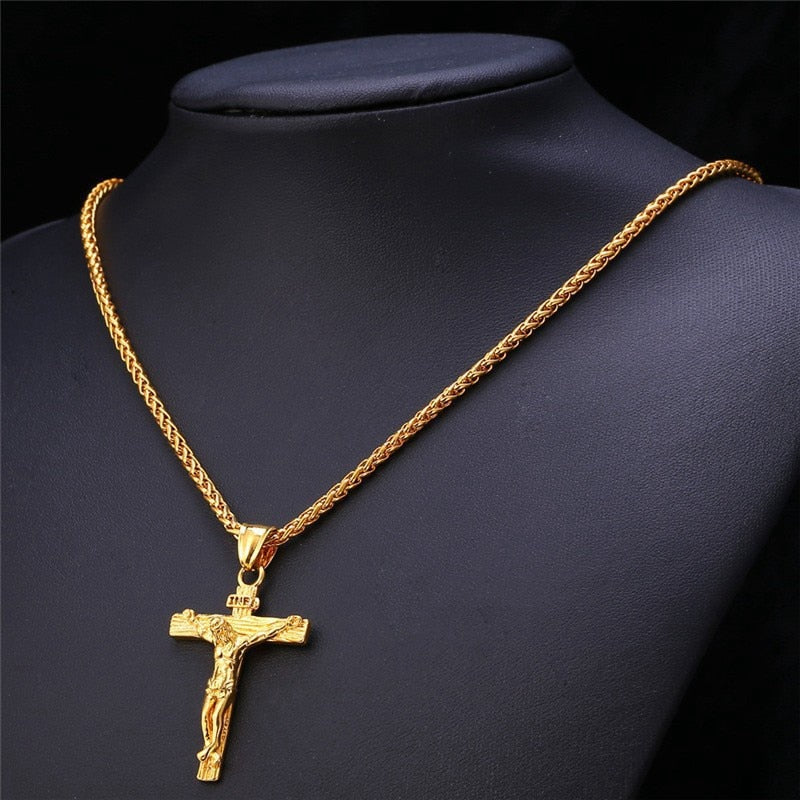 18K Gold Cross Pendant