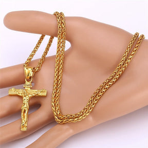 18K Gold Cross Pendant