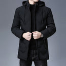 Jaqueta Masculina Longa com Capuz