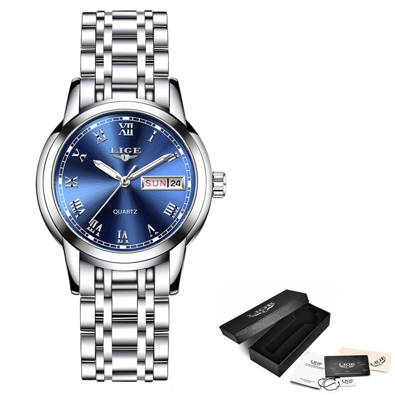 Lige Women's Quartz Watch - Waterproof