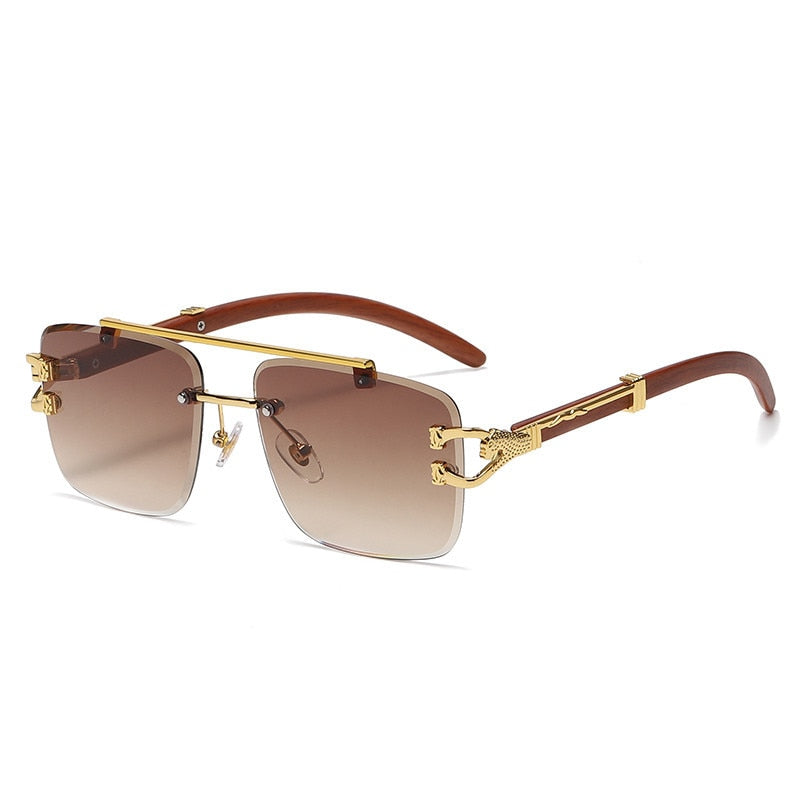 Luxury Square Lion Men's Sunglasses - UV400 Protection
