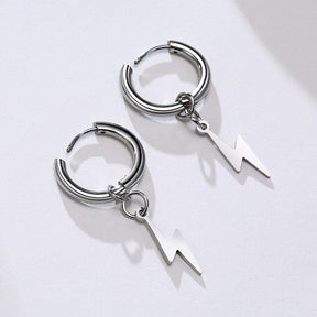 Men's Lightning Bolt Earrings