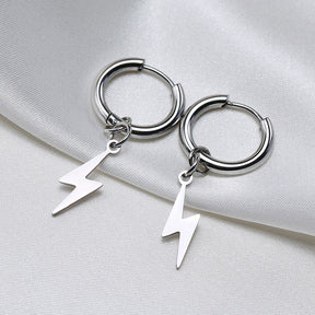 Men's Lightning Bolt Earrings