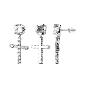 Studded Cross Earrings