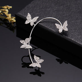 18K Butterfly Earrings - Plated, Studded, and Hypoallergenic